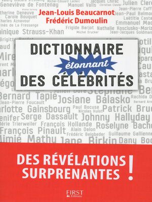cover image of Dictionnaire étonnant des célébrités
